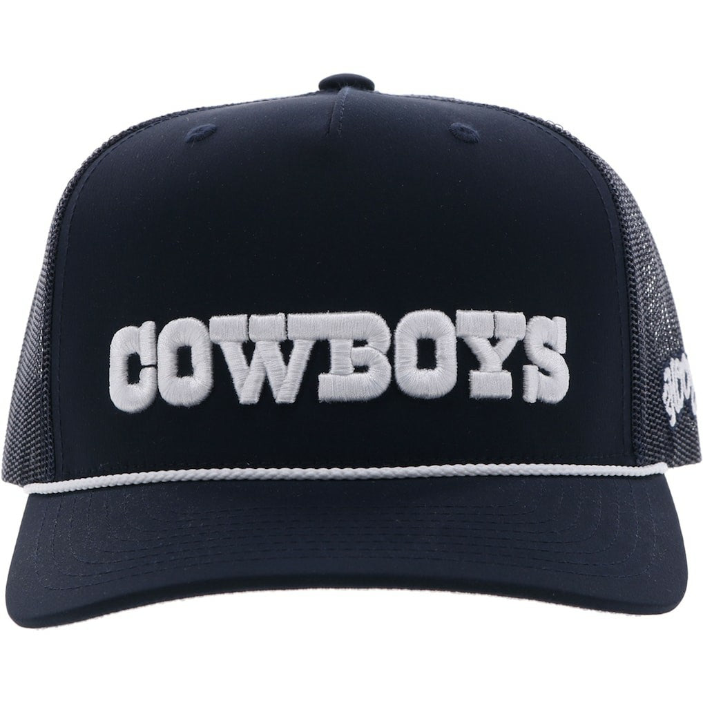 Dallas Cowboys HOOey Wordmark Rope Trucker Adjustable Hat - Navy Hats