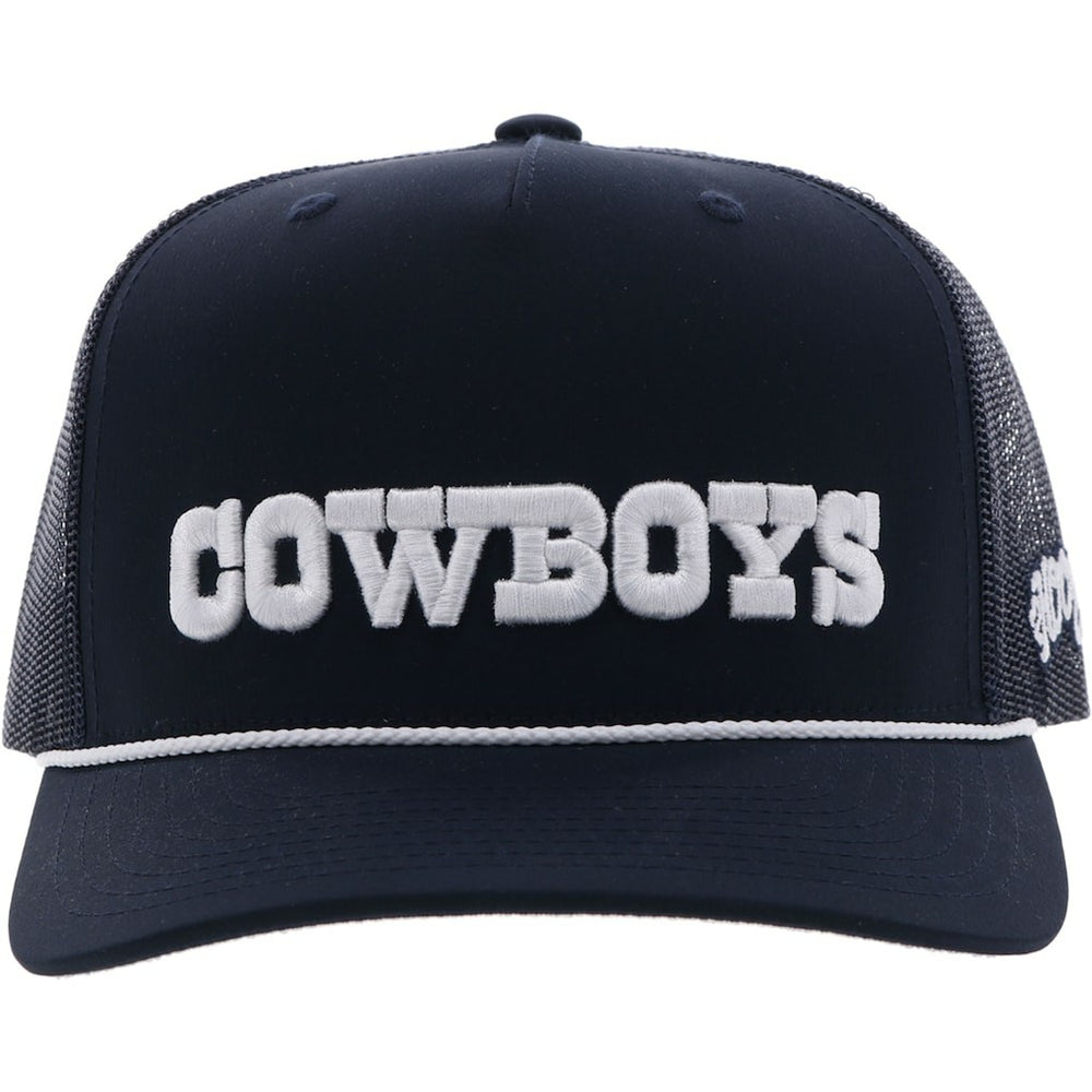 Dallas Cowboys HOOey Wordmark Rope Trucker Adjustable Hat - Navy Hats