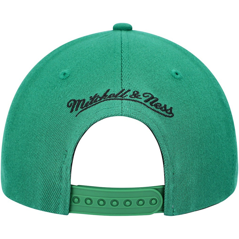 Boston Celtics MVP Team Two-Tone 2.0 Stretch-Snapback Hat Kelly Green/Black - Mitchell & Ness