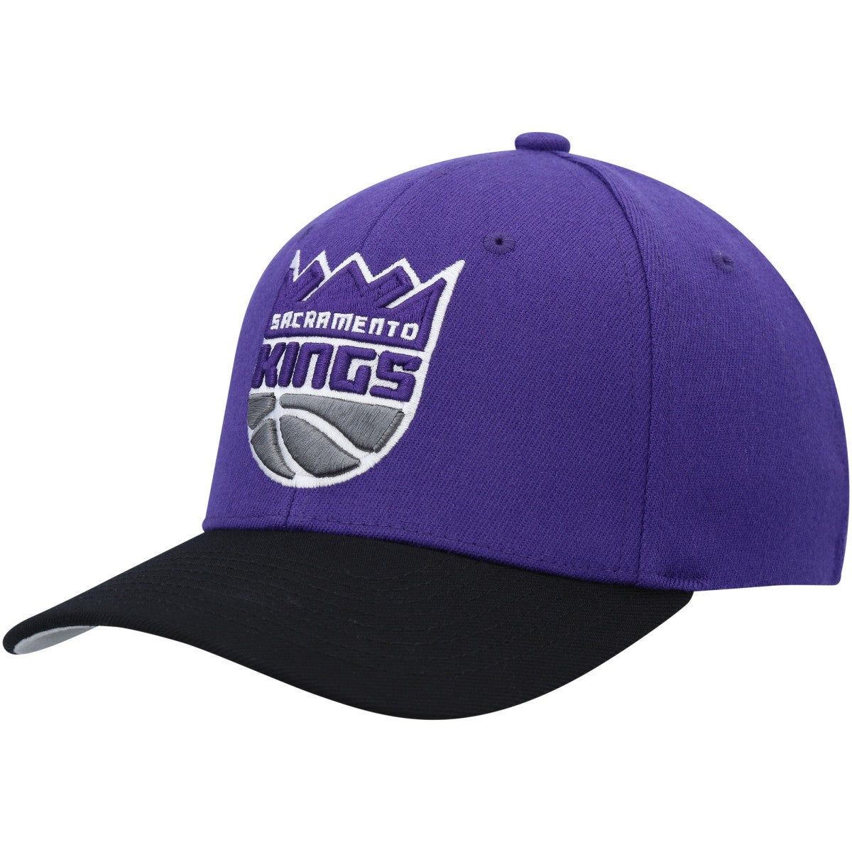 Sacramento Kings MVP Team Two-Tone 2.0 Stretch-Snapback Hat Purple/Black - Mitchell & Ness