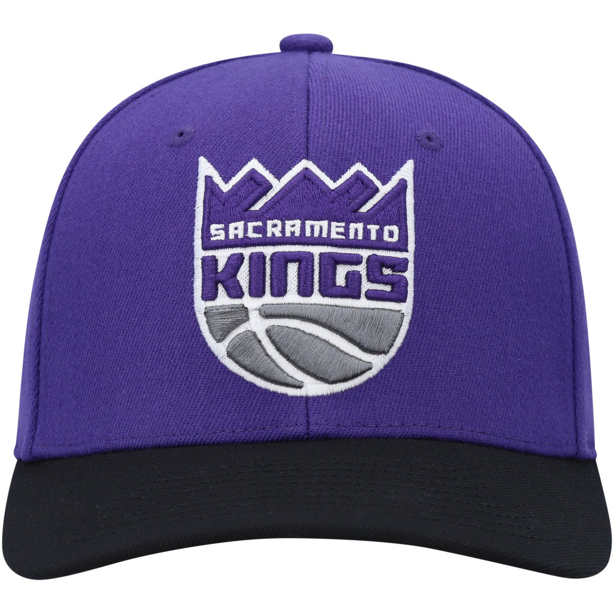 Sacramento Kings MVP Team Two-Tone 2.0 Stretch-Snapback Hat Purple/Black - Mitchell & Ness