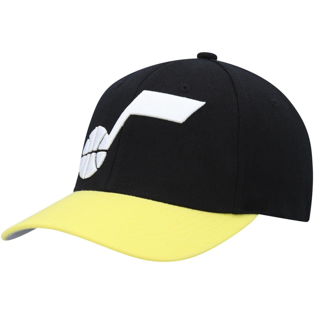 Utah Jazz MVP Team Two-Tone 2.0 Stretch-Snapback Hat Black/Gold - Mitchell & Ness