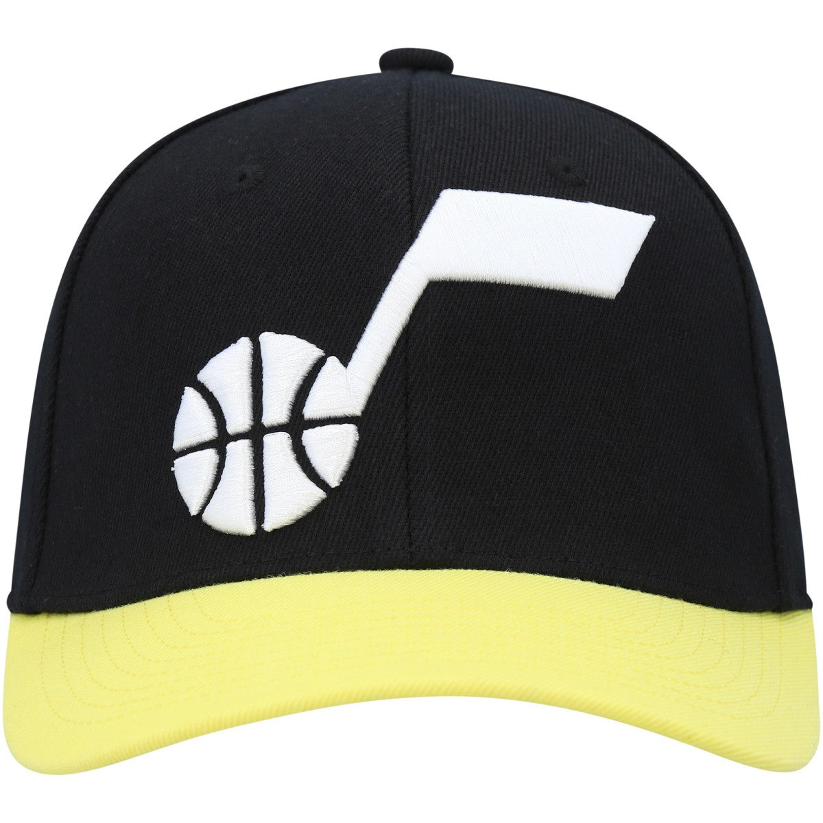 Utah Jazz MVP Team Two-Tone 2.0 Stretch-Snapback Hat Black/Gold - Mitchell & Ness