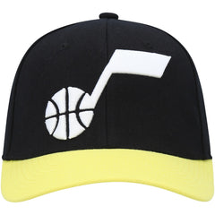 Utah Jazz MVP Team Two-Tone 2.0 Stretch-Snapback Hat Black/Gold - Mitchell & Ness