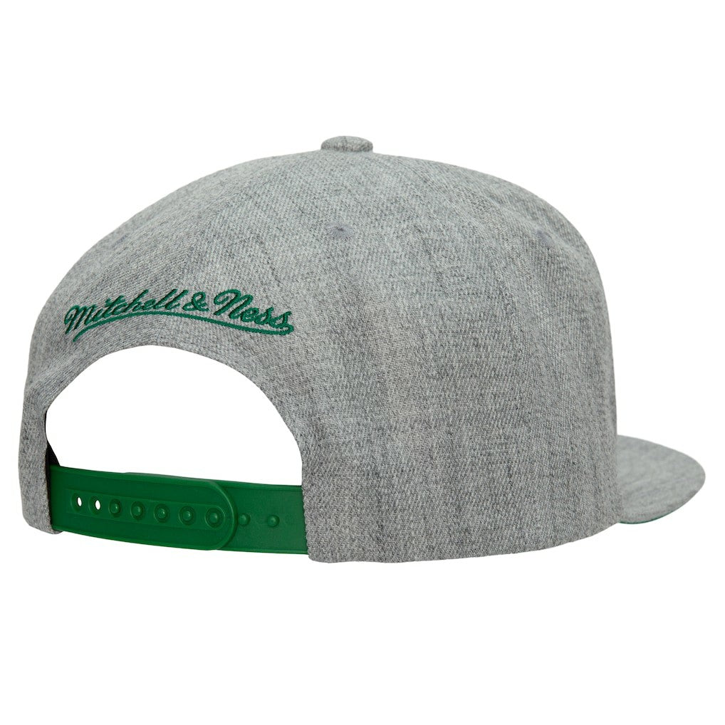 Boston Celtics Hardwood Classics 2.0 Snapback Hat Heather Gray - Mitchell & Ness
