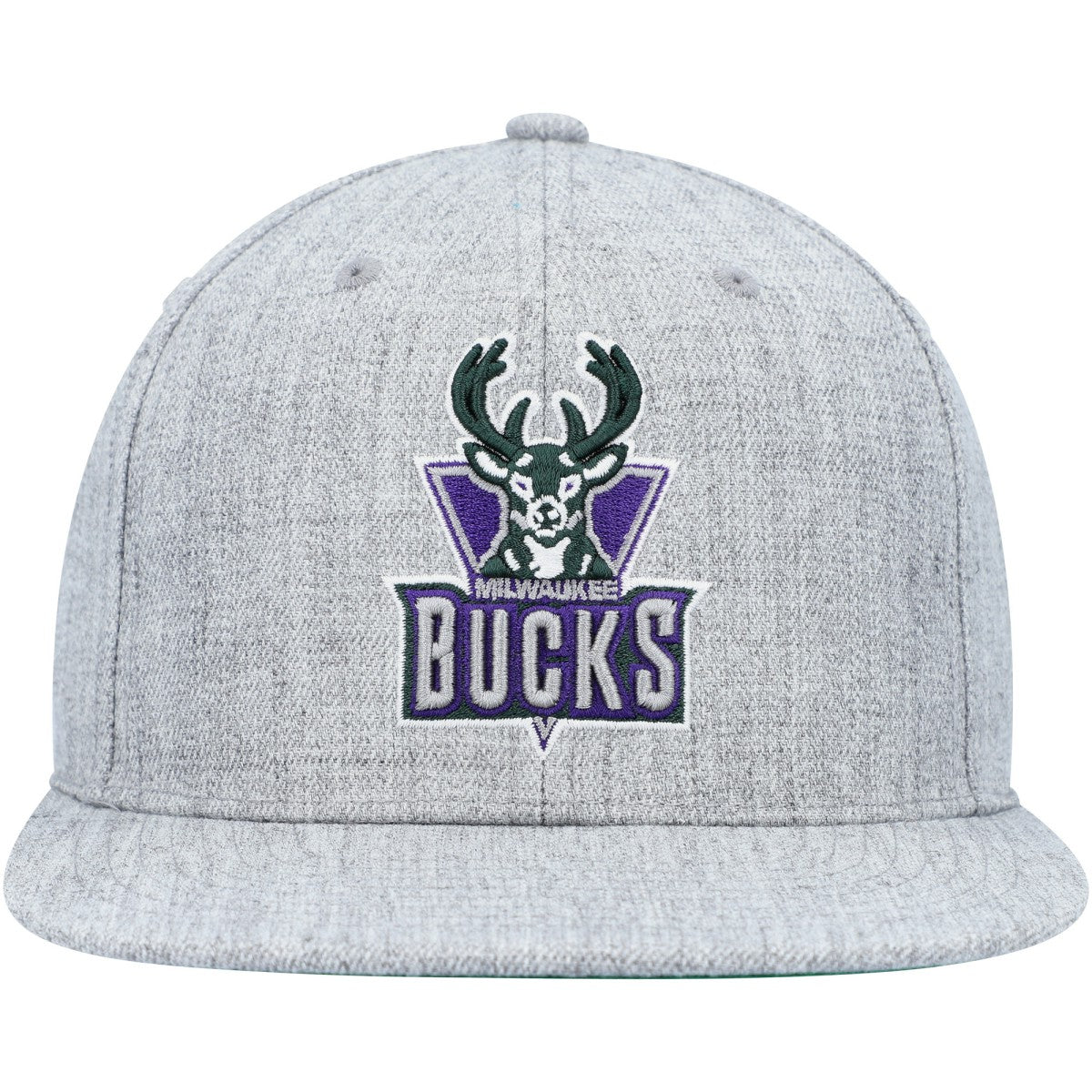 Milwaukee Bucks Hardwood Classics 2.0 Snapback Hat Heather Gray - Mitchell & Ness