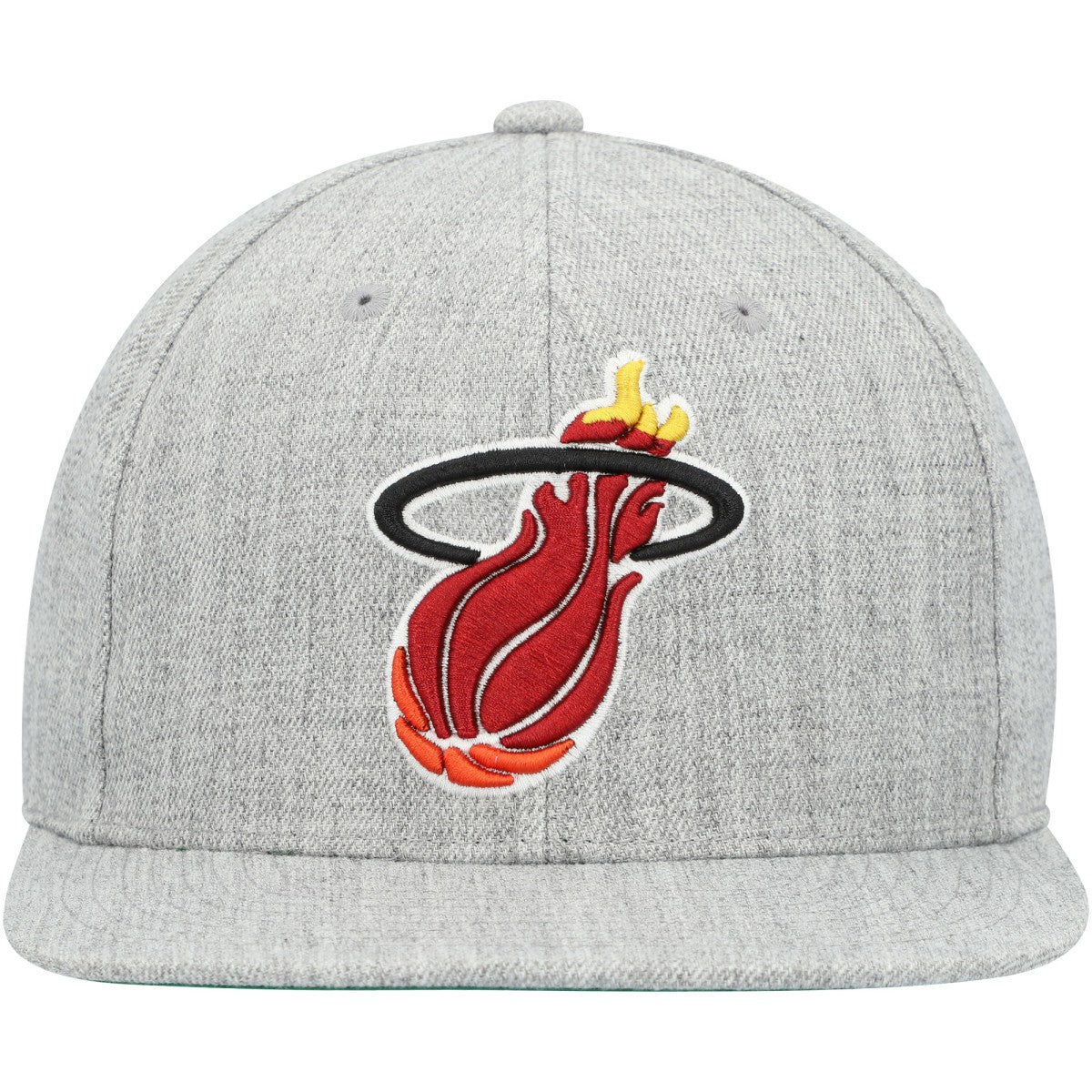 Miami Heat Hardwood Classics 2.0 Snapback Hat Heather Gray - Mitchell & Ness