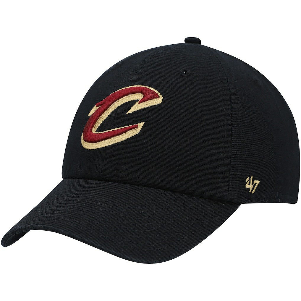 Cleveland Cavaliers '47 Core Logo Clean Up Adjustable Hat Black - 47 brand