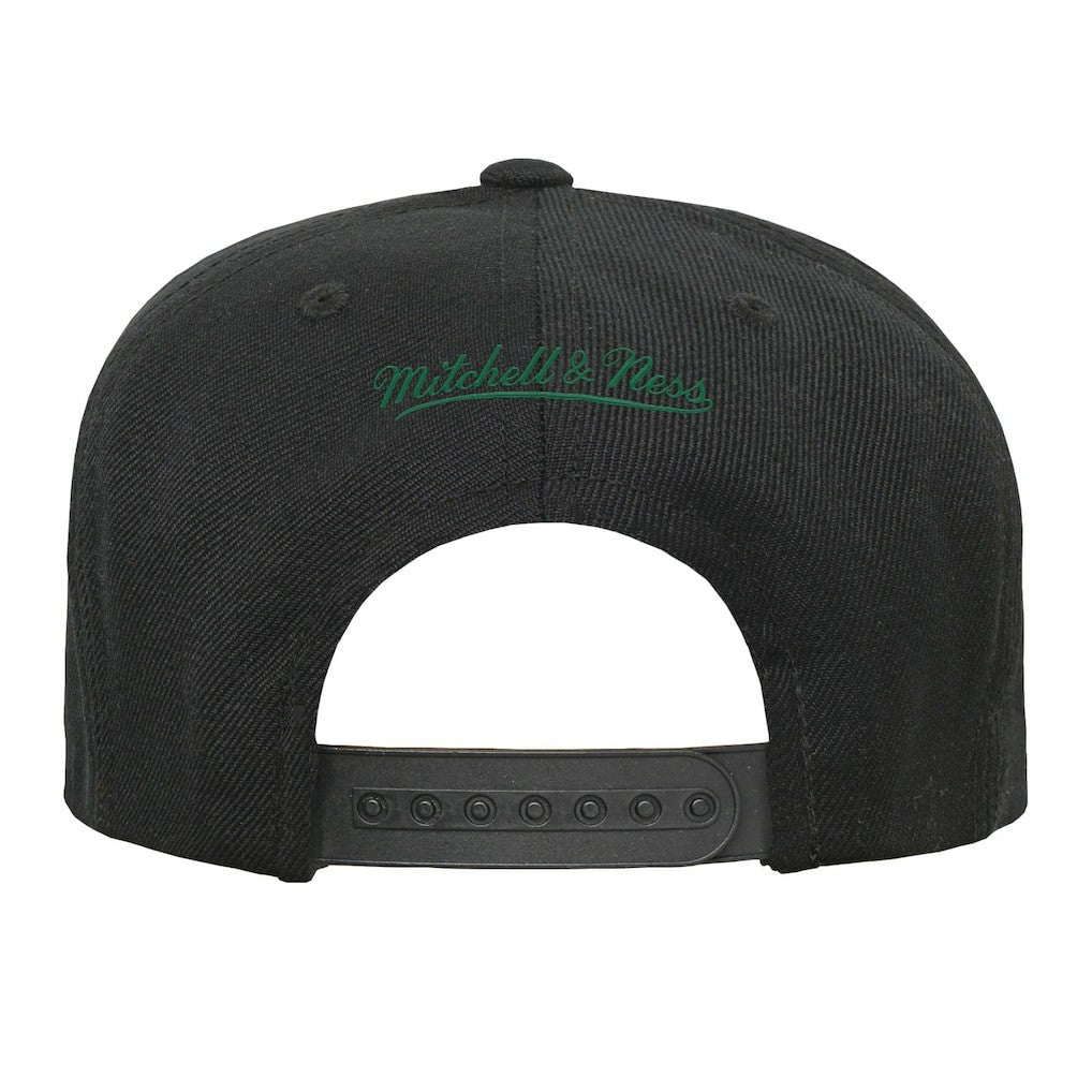 Dallas Mavericks Youth Team Script Snapback Hat Black - Mitchell & Ness