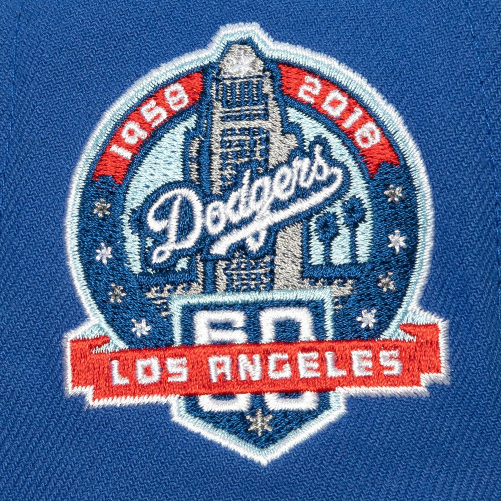 Los Angeles Dodgers Mitchell & Ness Bases Loaded Fitted Hat - Royal/Gray Hats