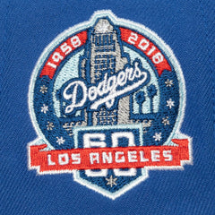 Los Angeles Dodgers Mitchell & Ness Bases Loaded Fitted Hat - Royal/Gray Hats