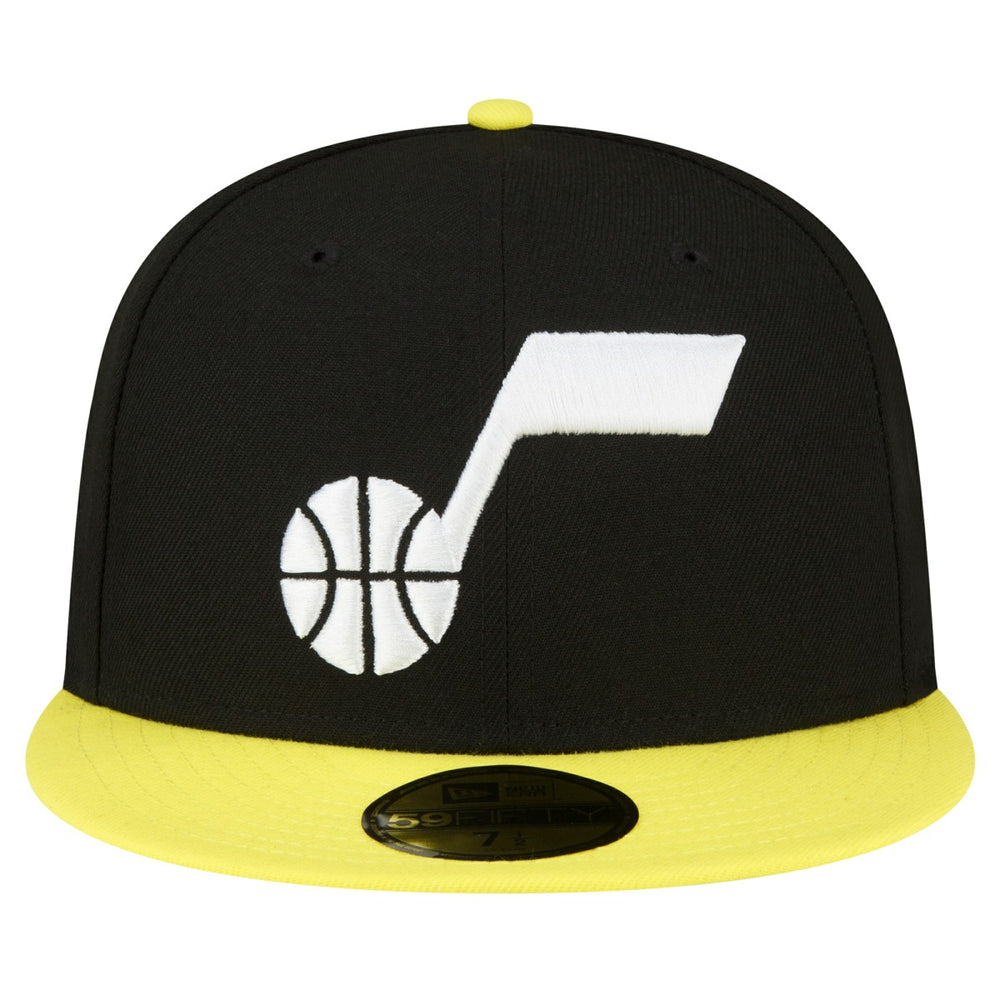 Utah Jazz 2-Tone 59FIFTY Fitted Hat Black/Yellow - New Era