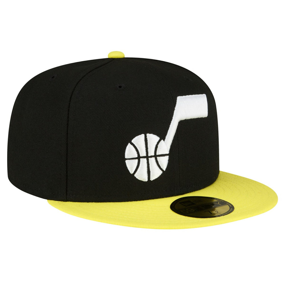 Utah Jazz 2-Tone 59FIFTY Fitted Hat Black/Yellow - New Era