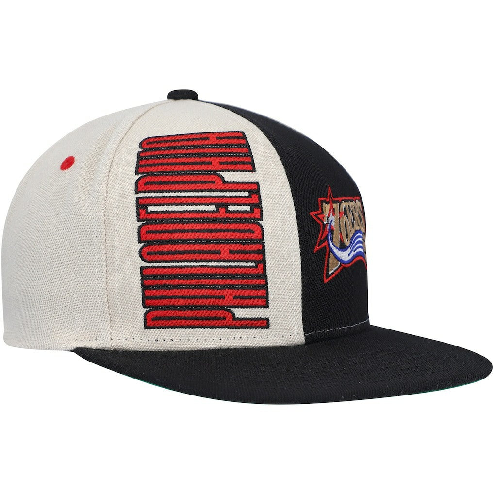 Philadelphia 76ers Hardwood Classics Pop Snapback Hat Cream - Mitchell & Ness