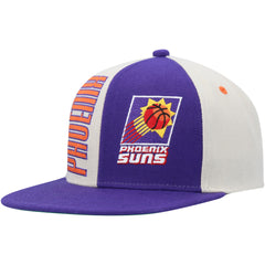 Phoenix Suns Hardwood Classics Pop Snapback Hat Cream/Purple - Mitchell & Ness