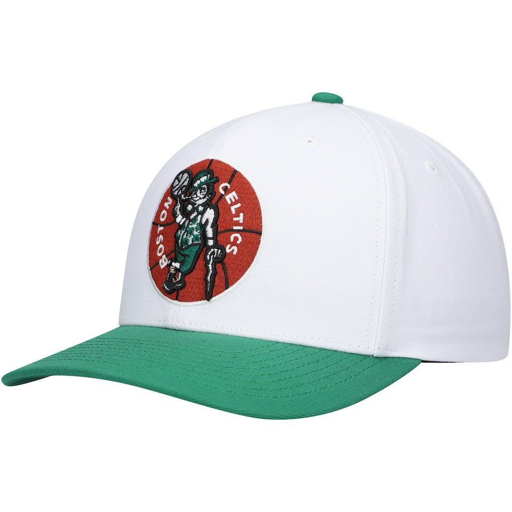Boston Celtics Hardwood Classics Core 2-Tone 2.0 Pro Snapback Hat White/Green - Mitchell & Ness