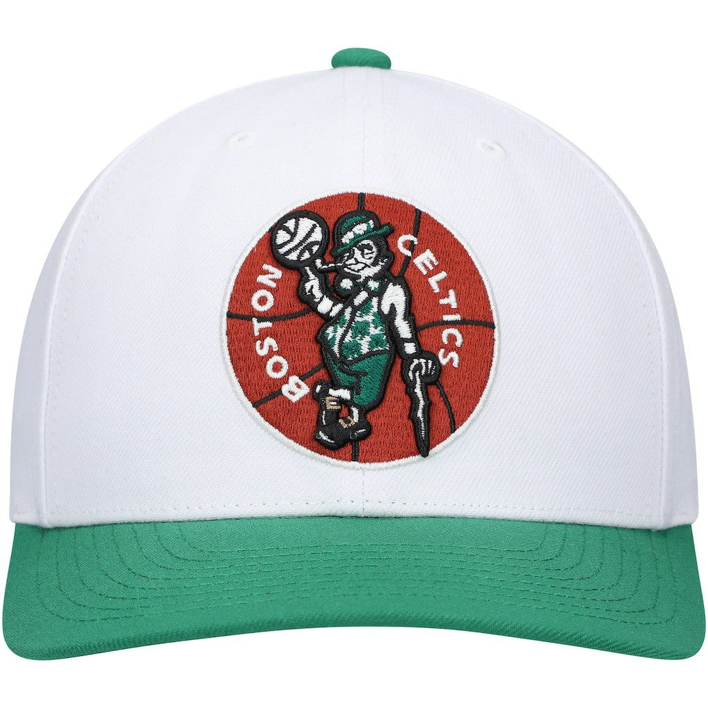 Boston Celtics Hardwood Classics Core 2-Tone 2.0 Pro Snapback Hat White/Green - Mitchell & Ness