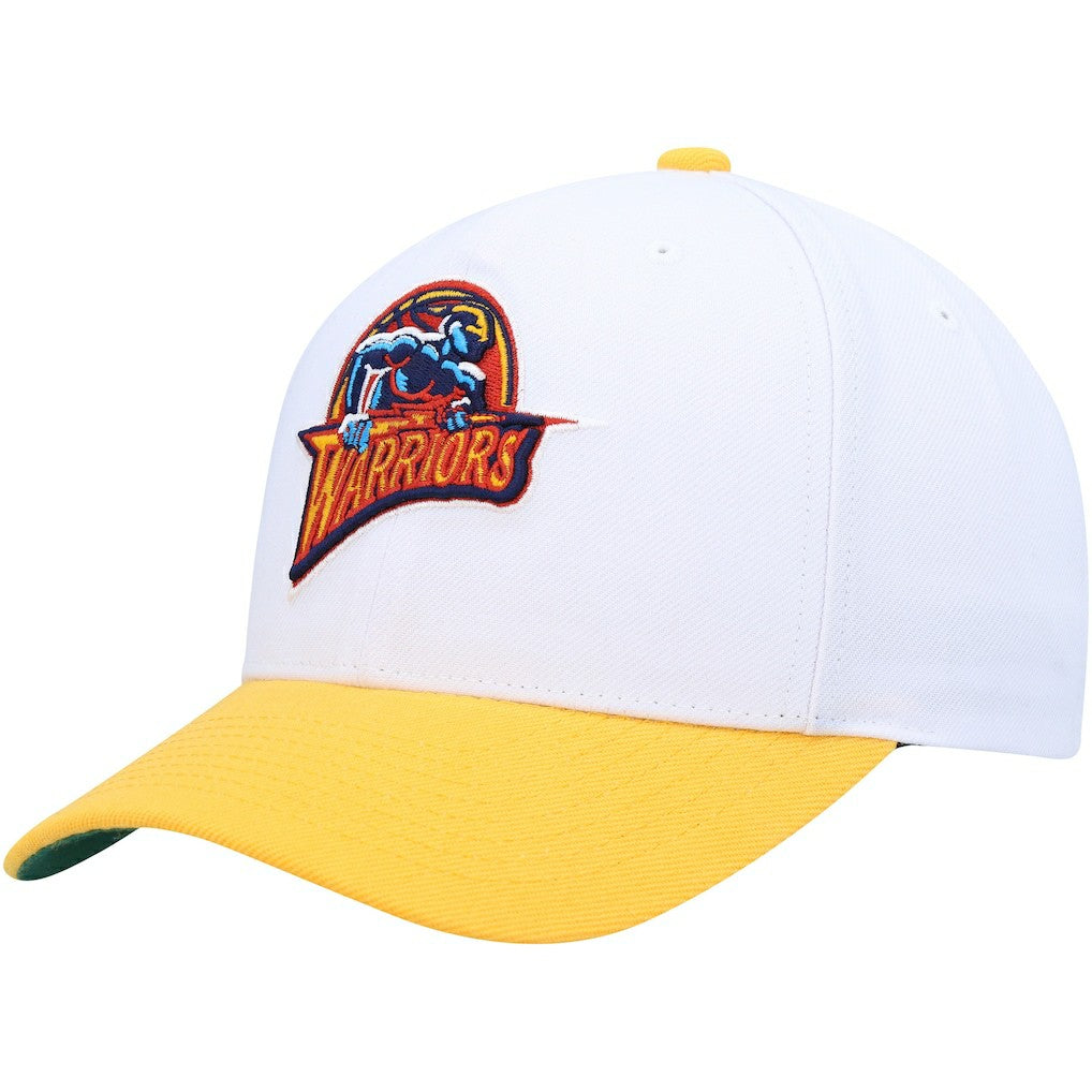 Golden State Warriors Hardwood Classics Core 2-Tone 2.0 Pro Snapback Hat White/Gold - Mitchell & Ness