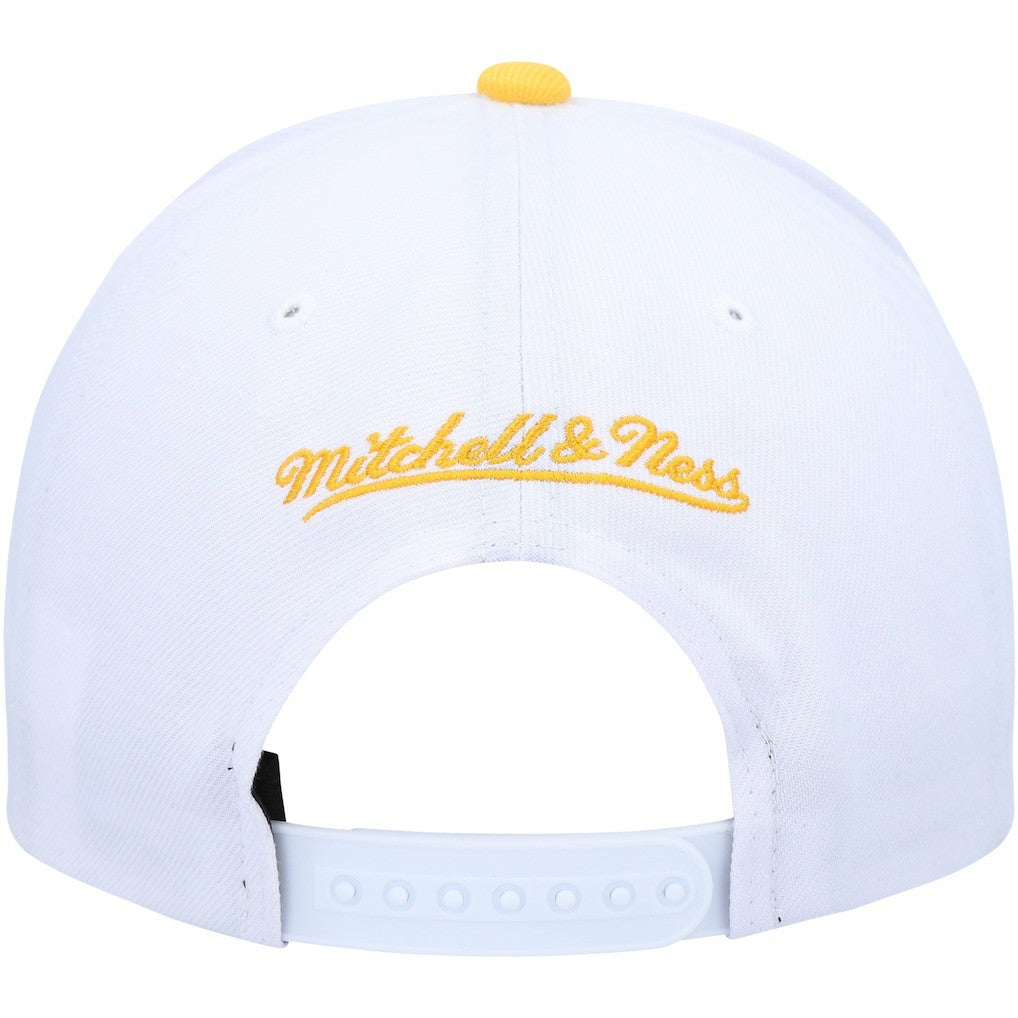 Golden State Warriors Hardwood Classics Core 2-Tone 2.0 Pro Snapback Hat White/Gold - Mitchell & Ness