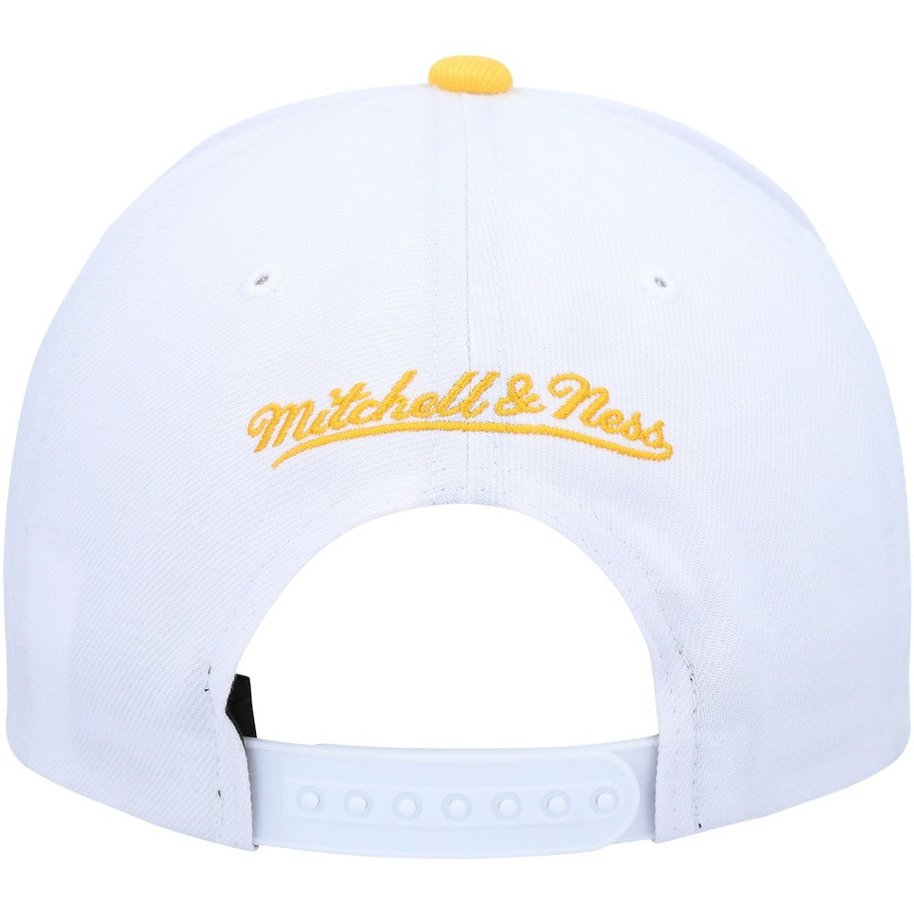 Golden State Warriors Hardwood Classics Core 2-Tone 2.0 Pro Snapback Hat White/Gold - Mitchell & Ness