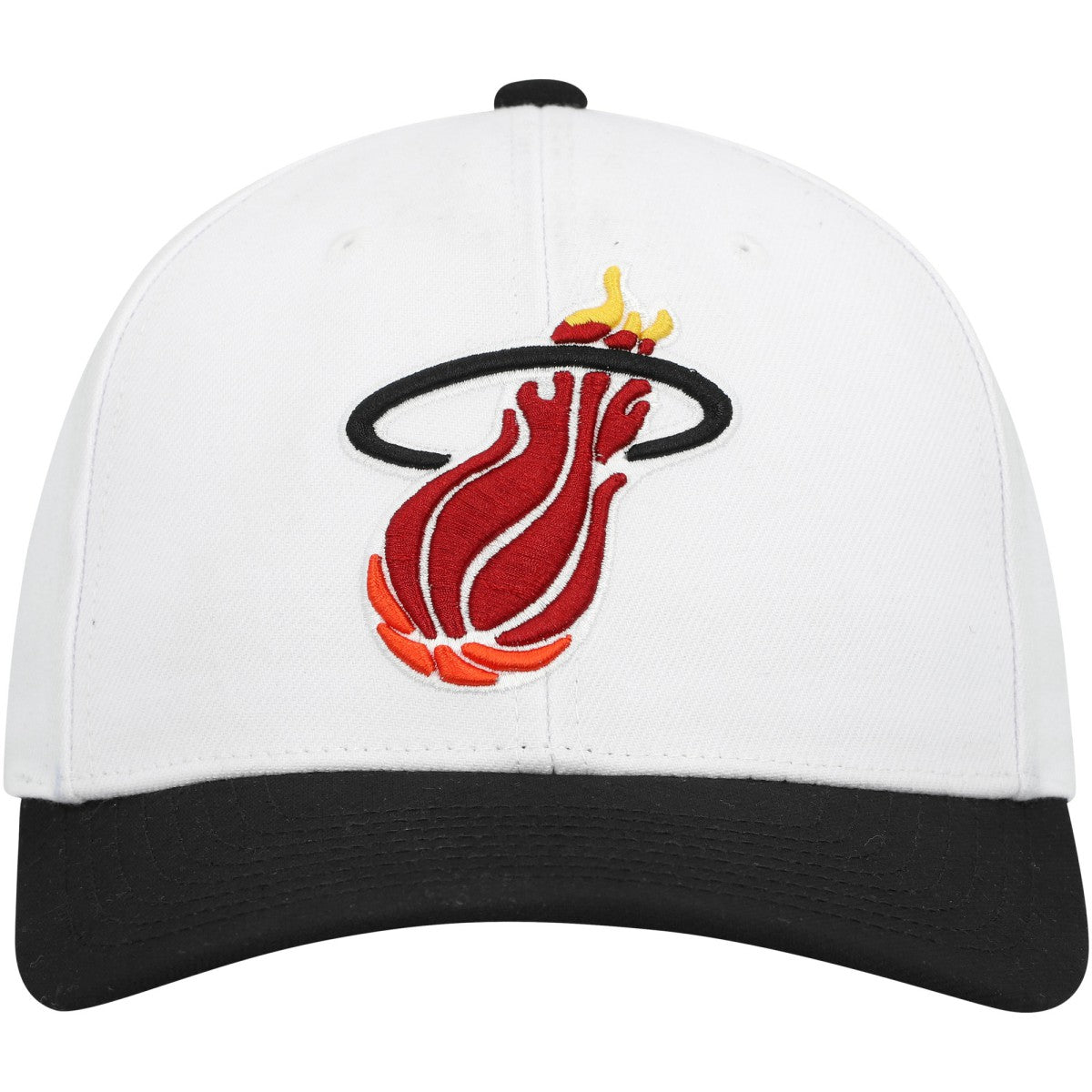 Miami Heat Hardwood Classics Core 2-Tone 2.0 Pro Snapback Hat White/Black - Mitchell & Ness
