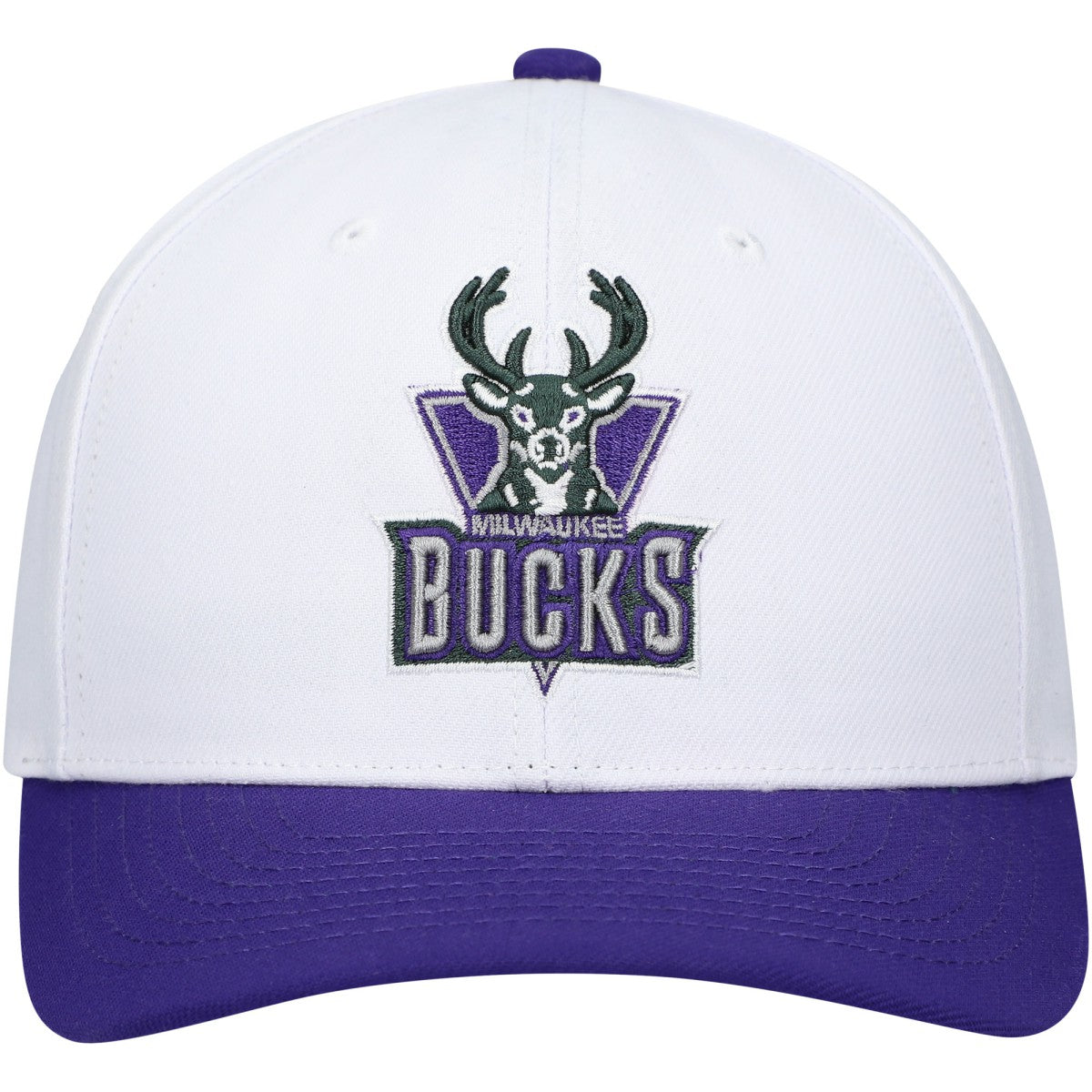 Milwaukee Bucks Hardwood Classics Core 2-Tone 2.0 Pro Snapback Hat White/Purple - Mitchell & Ness