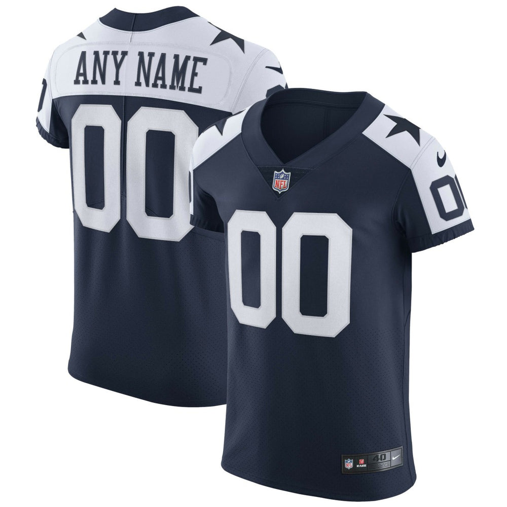 Dallas Cowboys Alternate Vapor Elite Custom Jersey - Navy Jerseys