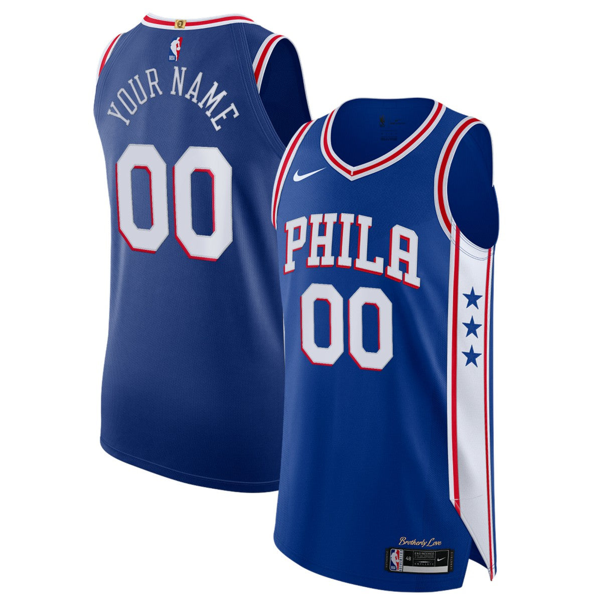 Philadelphia 76ers Custom Authentic Jersey Icon Edition Royal - Nike