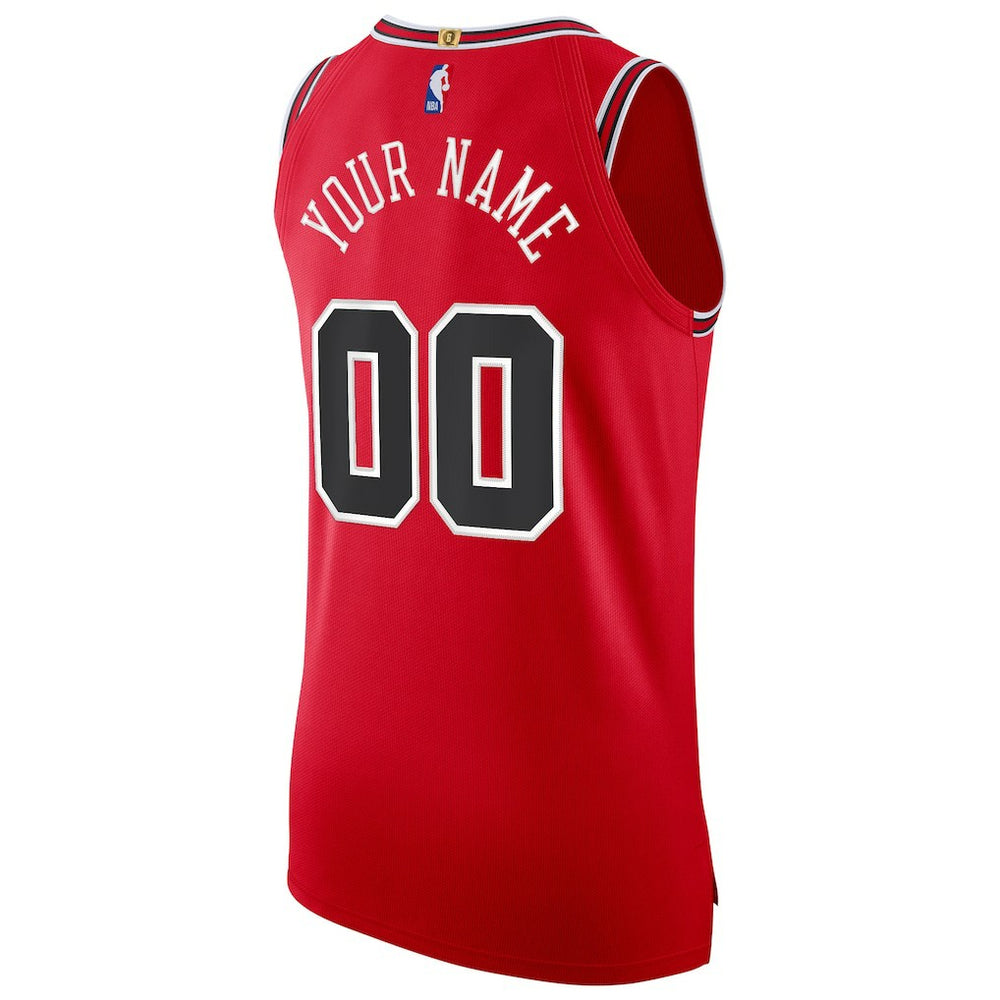 Chicago Bulls Authentic Custom Jersey Red Icon Edition - Nike