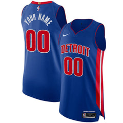Detroit Pistons Authentic Custom Jersey Blue Icon Edition - Nike