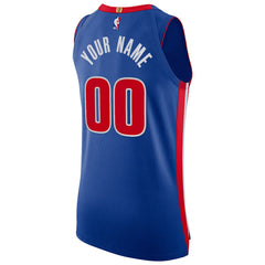 Detroit Pistons Authentic Custom Jersey Blue Icon Edition - Nike