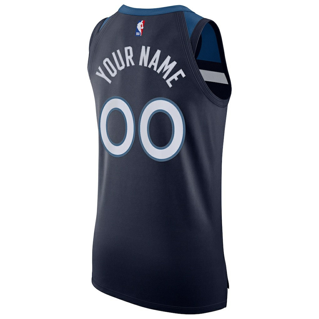 Minnesota Timberwolves Authentic Custom Jersey Navy Icon Edition - Nike outlet