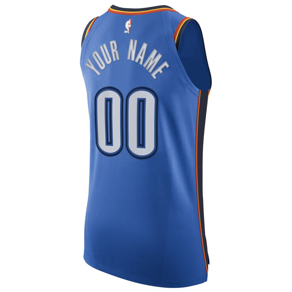 Oklahoma City Thunder Authentic Custom Jersey Blue Icon Edition - Nike
