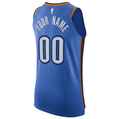 Oklahoma City Thunder Authentic Custom Jersey Blue Icon Edition - Nike