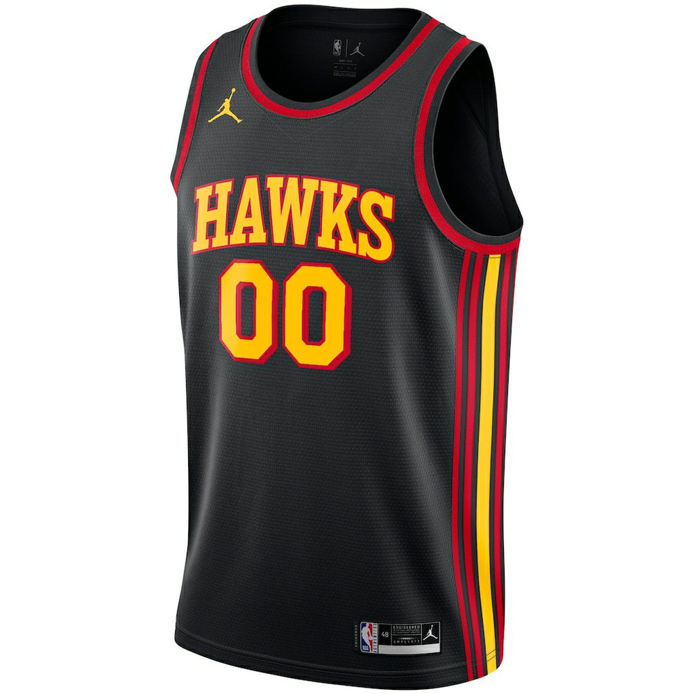Atlanta Hawks Jordan Brand Swingman Custom Jersey Statement Edition Black outlet