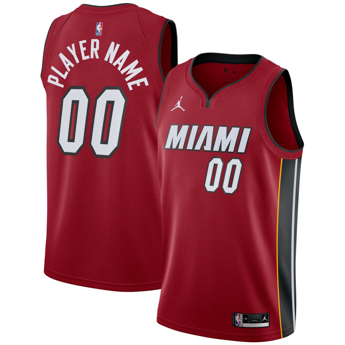 Miami Heat Jordan Brand Swingman Custom Jersey Statement Edition Red
