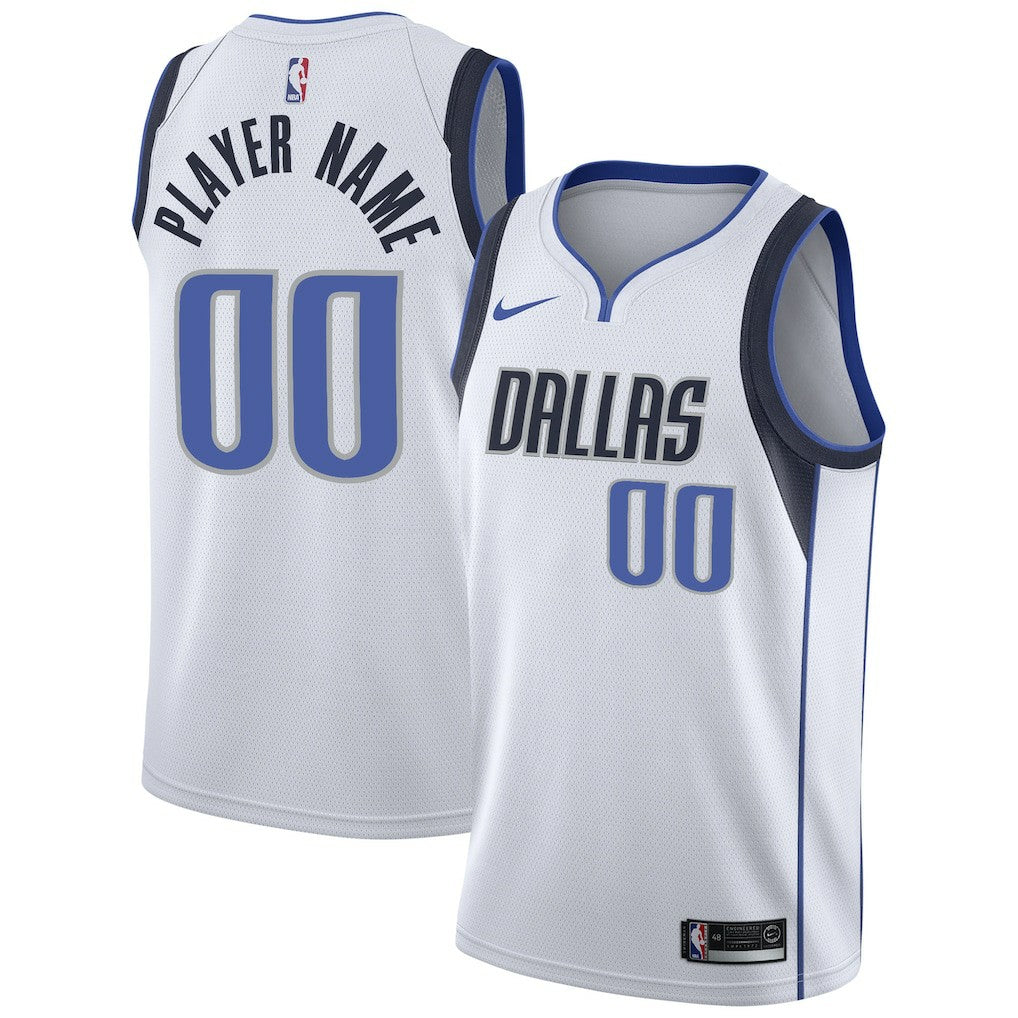 Dallas Mavericks 2020/21 Swingman Custom Jersey Association Editi- White - Nike