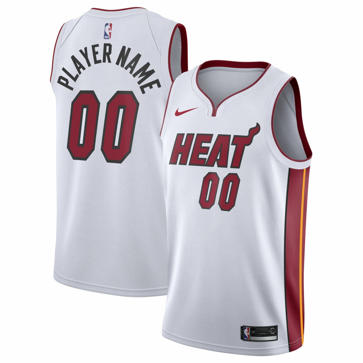 Miami Heat 2020/21 Swingman Custom Jersey Association Edition White - Nike