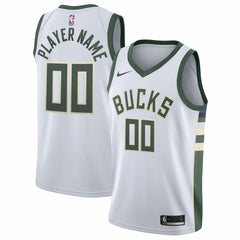 Milwaukee Bucks 2020/21 Swingman Custom Jersey Association Edition White - Nike
