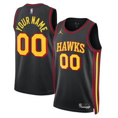 Atlanta Hawks Jordan Brand Unisex 2022/23 Swingman Custom Jersey Statement Edition Black