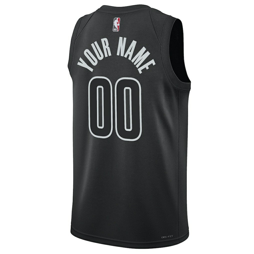 Brooklyn Nets Jordan Brand Unisex 2022/23 Swingman Custom Jersey Statement Edition Black