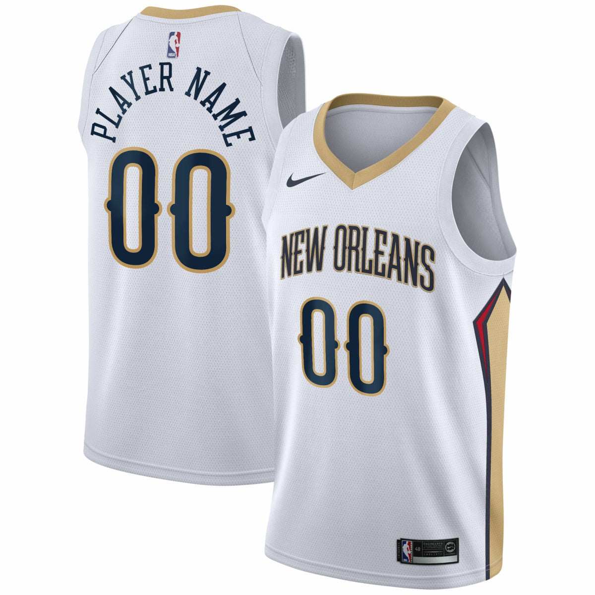 New Orleans Pelicans 2020/21 Swingman Custom Jersey Association Edition White - Nike
