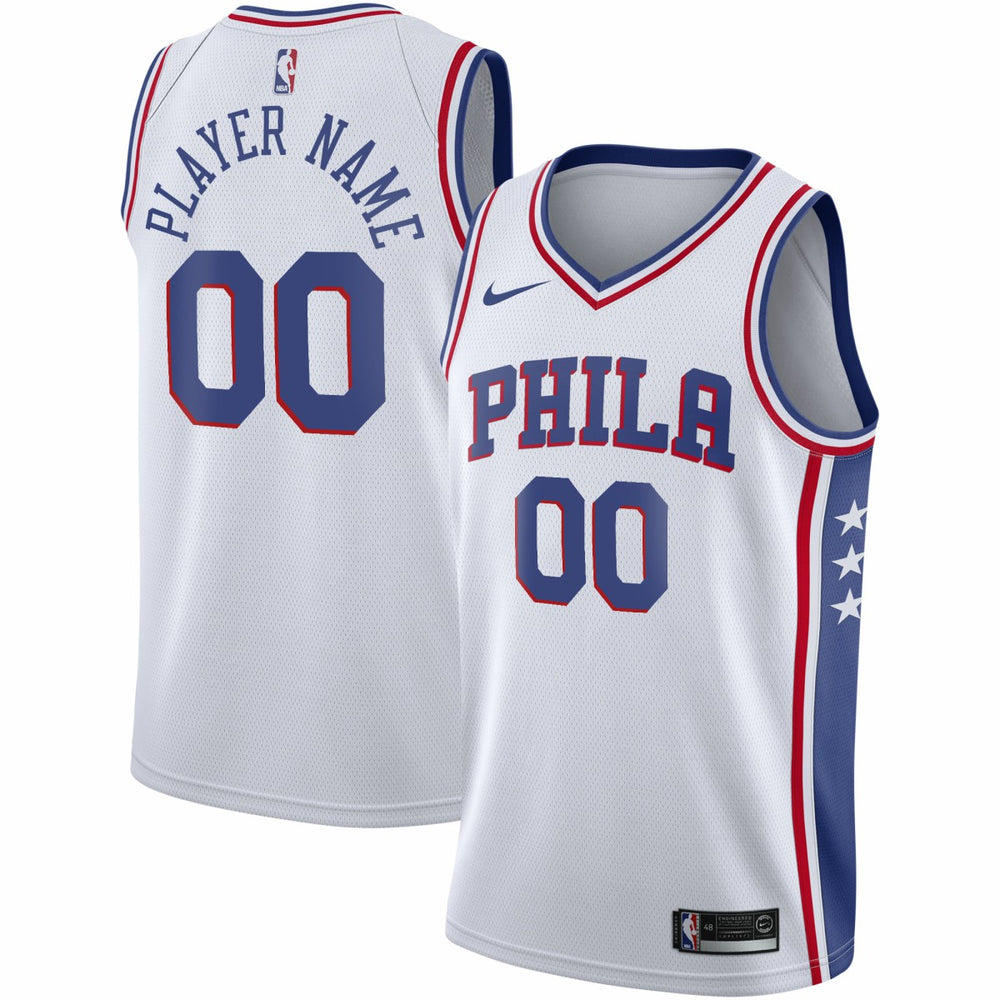 Philadelphia 76ers 2020/21 Swingman Custom Jersey Association Edition White - Nike