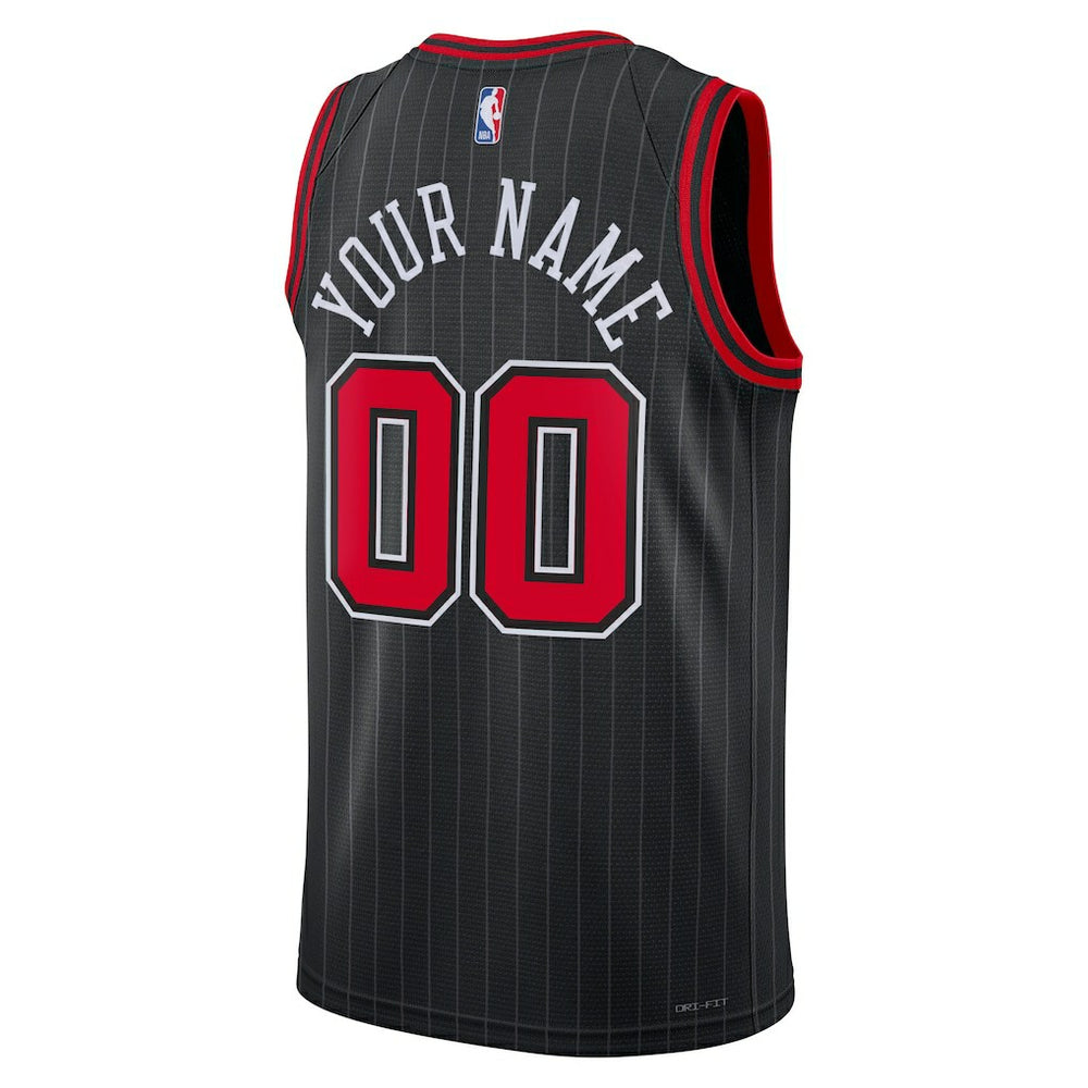Chicago Bulls Jordan Brand Unisex 2022/23 Swingman Custom Jersey Statement Editi- Black