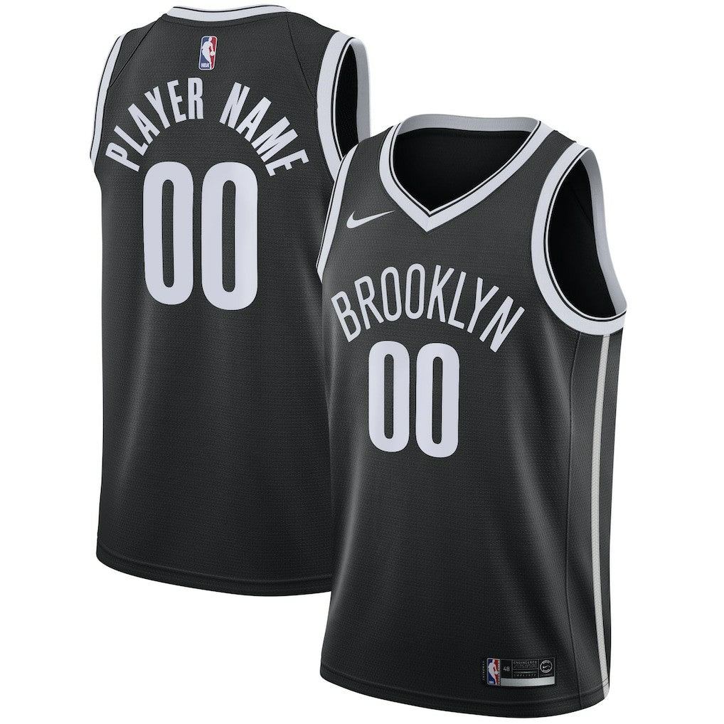 Brooklyn Nets 2020/21 Swingman Custom Jersey Icon Edition Black - Nike