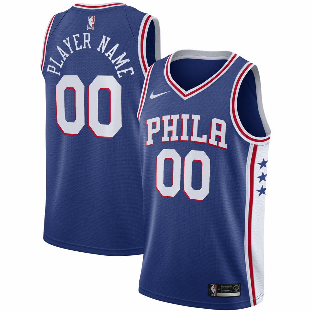Philadelphia 76ers 2020/21 Swingman Custom Jersey Icon Edition Royal - Nike