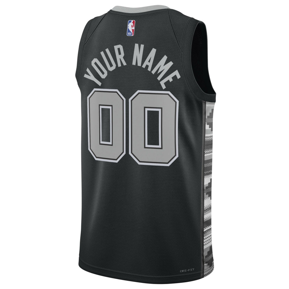 San Antonio Spurs Jordan Brand Unisex 2022/23 Swingman Custom Jersey Statement Edition Black