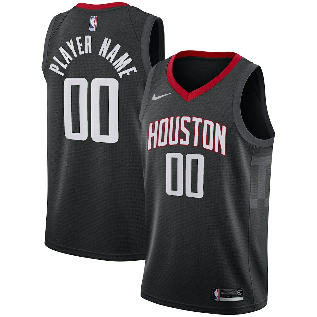 Houston Rockets Swingman Custom Jersey Black Statement Edition - Nike