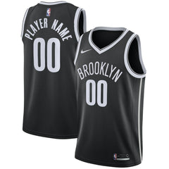 Brooklyn Nets Swingman Custom Jersey Black Icon Edition - Nike