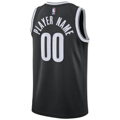 Brooklyn Nets Swingman Custom Jersey Black Icon Edition - Nike